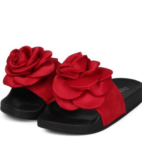 red rose sandals